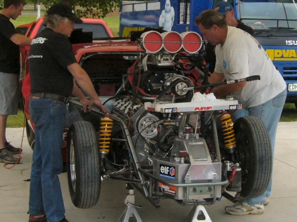 Mike Witteveen preparing to test a new cam.