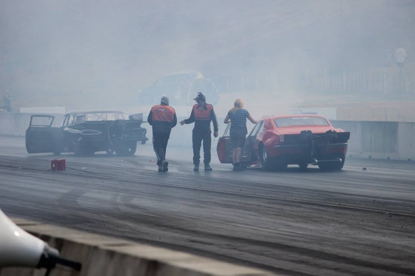 The crash crew were on the scene before the smoke cleared after the Miller Dixon incident