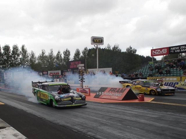 After a frantic supercharger swap, the first round burnouts was as far as Wayne Yearbury got in eliminations